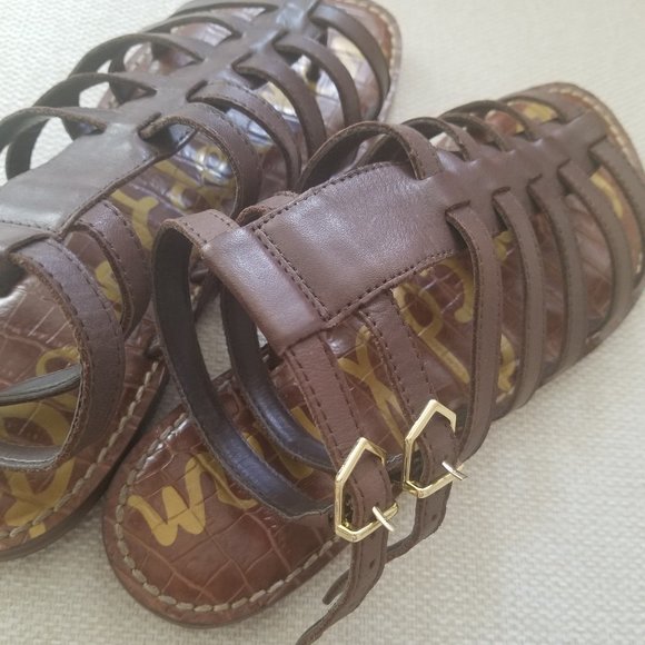 Sam Edelman Women's Dark Brown Gladiator Sandal - Picture 5 of 8